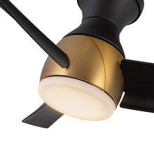 Load image into Gallery viewer, Thalia LED Flush Mount Ceiling Fan in Detail.
