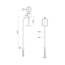 Load image into Gallery viewer, Trek Outdoor LED Landscape Light - line drawing.
