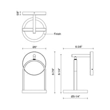 Load image into Gallery viewer, Trek Outdoor LED Wall Light - line drawing.
