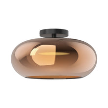 Load image into Gallery viewer, Trinity LED Semi Flush Mount Ceiling Light in Copper.
