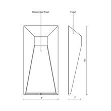 Load image into Gallery viewer, Twilight Outdoor LED Wall Light - line drawing.
