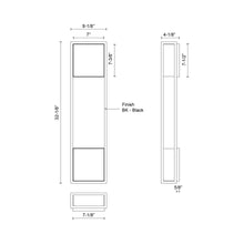 Load image into Gallery viewer, Vail Outdoor LED Wall Light - line drawing.
