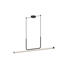 Load image into Gallery viewer, Vesper LED Linear Pendant Light in Textured Black (1-Light).
