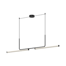 Load image into Gallery viewer, Vesper LED Linear Pendant Light in Textured Black (2-Light).

