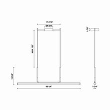 Load image into Gallery viewer, Vesper LED Linear Pendant Light - line drawing.
