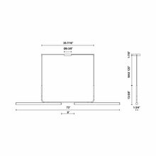 Load image into Gallery viewer, Vesper LED Linear Pendant Light - line drawing.
