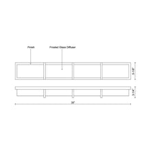 Load image into Gallery viewer, Watford LED Bath Wall Light - line drawing.
