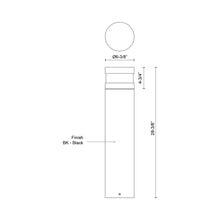Load image into Gallery viewer, Windermere Outdoor LED Path Light - line drawing.
