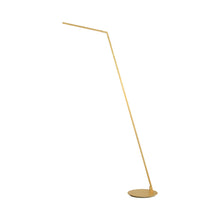 Load image into Gallery viewer, Miter LED Floor Lamp in Brushed Gold.
