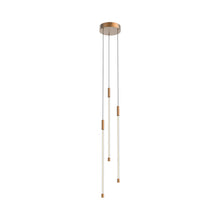 Load image into Gallery viewer, Motif 3-Light LED Pendant Light in Brushed Gold (Medium).
