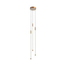 Load image into Gallery viewer, Motif 3-Light LED Pendant Light in Brushed Gold (Large).
