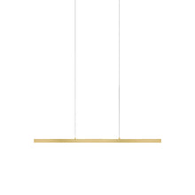 Load image into Gallery viewer, Vega LED Rectangular Pendant Light in Brushed Gold (45-Inch).
