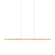 Load image into Gallery viewer, Vega LED Rectangular Pendant Light in Brushed Gold (56-Inch).
