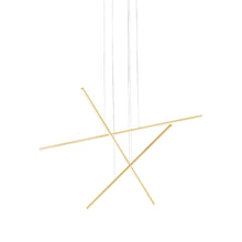 Load image into Gallery viewer, Vega Minor LED Multi Light Pendant Light in Brushed Gold (3-Bar).
