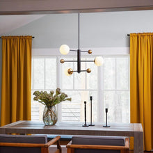 Load image into Gallery viewer, Auggie Chandelier in dining room.
