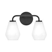 Load image into Gallery viewer, Gio Bath Wall Light in Black (2-Light).
