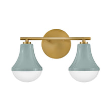 Load image into Gallery viewer, Haddie Bath Wall Light in Seafoam (2-Light).
