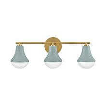 Load image into Gallery viewer, Haddie Bath Wall Light in Seafoam (3-Light).
