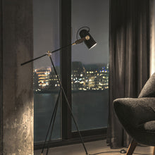 Load image into Gallery viewer, Carronade Floor Lamp in living room.
