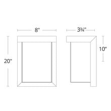 Load image into Gallery viewer, Ledge Outdoor LED Wall Light- line drawing.
