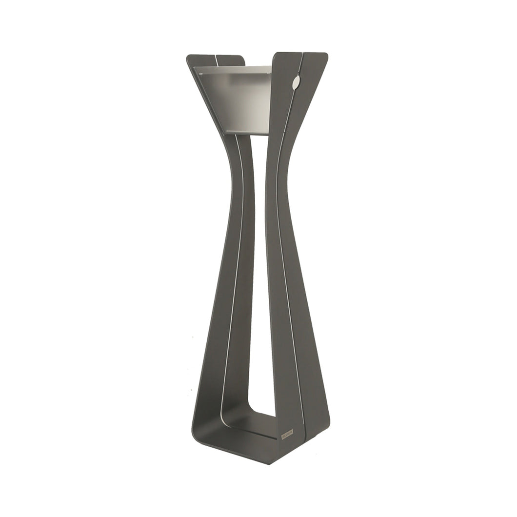 Bloom Outdoor Solar LED Floor Lamp in Space Grey.