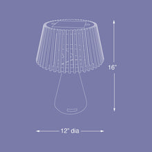Load image into Gallery viewer, Enoki Outdoor Solar LED Table Lamp - line drawing.
