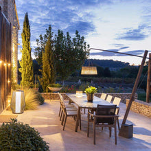 Load image into Gallery viewer, Mandaley Outdoor Solar LED Floor Lamp in Outside Area.
