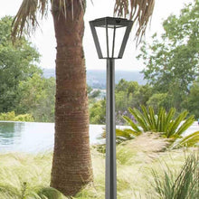 Load image into Gallery viewer, Metro Outdoor Solar LED Floor Lamp in Outside Area.
