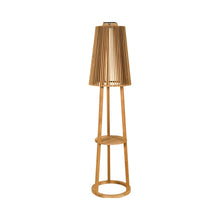 Load image into Gallery viewer, Palma Outdoor Solar LED Floor Lamp in Teak.
