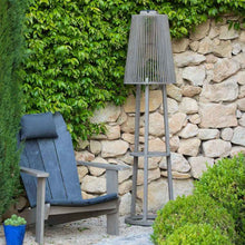 Load image into Gallery viewer, Palma Outdoor Solar LED Floor Lamp in Outside Area.
