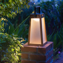 Load image into Gallery viewer, Roam Outdoor Solar LED Lantern in Outside Area.
