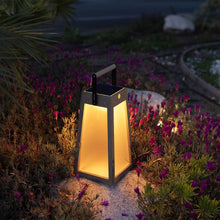 Load image into Gallery viewer, Roam Outdoor Solar LED Lantern in Outside Area.
