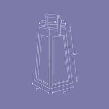 Load image into Gallery viewer, Roam Outdoor Solar LED Lantern - line drawing.
