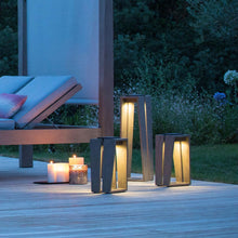 Load image into Gallery viewer, Skaal Outdoor Solar LED Lantern in Outside Area.
