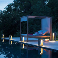 Load image into Gallery viewer, Skaal Outdoor Solar LED Lantern in Outside Area.
