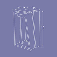 Load image into Gallery viewer, Skaal Outdoor Solar LED Lantern - line drawing.
