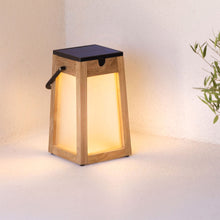 Load image into Gallery viewer, Tecka Outdoor Solar LED Lantern in Outside Area.
