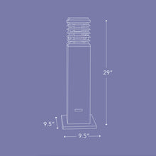 Load image into Gallery viewer, Tekura Outdoor Solar LED Pathway Light - line drawing.
