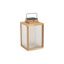 Load image into Gallery viewer, Tradition Outdoor Solar LED Lantern in Teak (Small).
