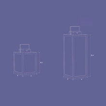 Load image into Gallery viewer, Tradition Outdoor Solar LED Lantern - line drawing.
