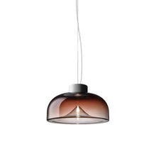 Load image into Gallery viewer, Aella LED Pendant Light in Shaded Burgundy/Matte White (Small).
