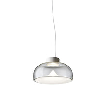 Load image into Gallery viewer, Aella LED Pendant Light in Transparent With White Spot/Matte White (Small).
