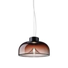 Load image into Gallery viewer, Aella LED Pendant Light in Shaded Burgundy/Matte Black (Medium).
