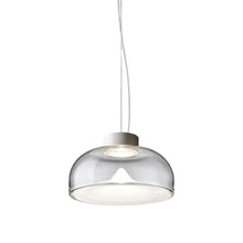 Load image into Gallery viewer, Aella LED Pendant Light in Transparent With White Spot/Matte White (Medium).
