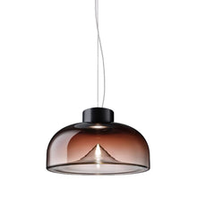 Load image into Gallery viewer, Aella LED Pendant Light in Shaded Burgundy/Matte Black (Large).
