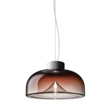 Load image into Gallery viewer, Aella LED Pendant Light in Shaded Burgundy/Matte White (Large).
