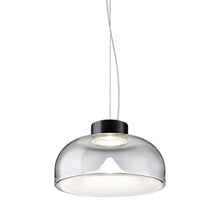 Load image into Gallery viewer, Aella LED Pendant Light in Transparent With White Spot/Matte Black (Large).
