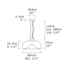 Load image into Gallery viewer, Aella LED Pendant Light - line drawing.
