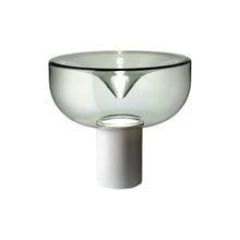 Load image into Gallery viewer, Aella LED Table Lamp in Smoke Grey/Matte White (Small).
