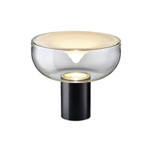 Load image into Gallery viewer, Aella LED Table Lamp in Transparent With White Spot/Matte Black (Small).
